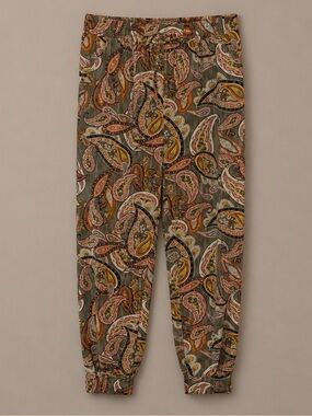 ONE by Chapter One Paisley Print Jogger Pants Medium Elastic Waist Tapered Ankle